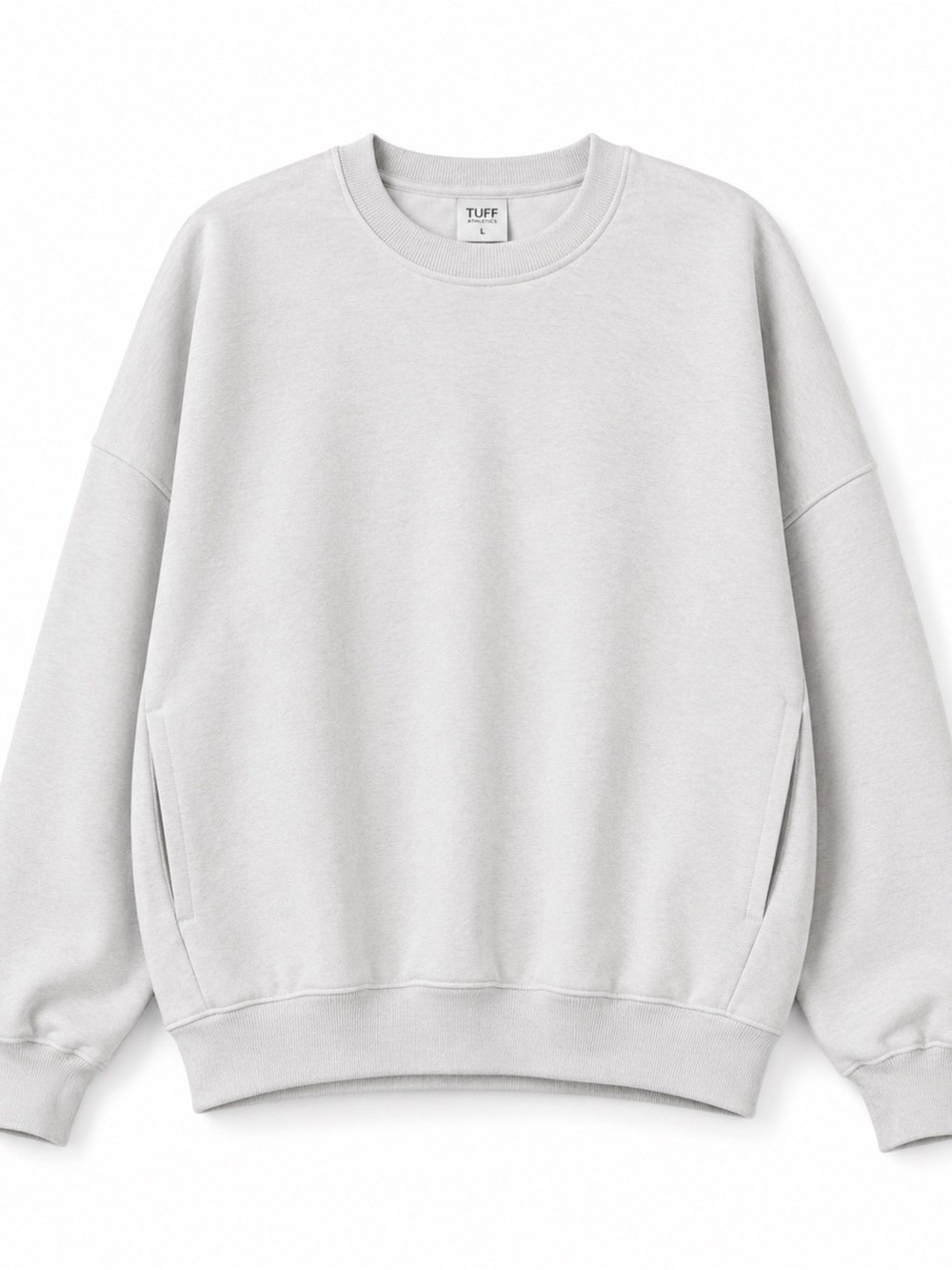 Tuff Athletics Light Gray Crewneck Sweatshirt Women’s Large | Oversized Pullover